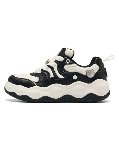 04845-009-M | MEN'S PALLAPEARL CHUNKY SNEAKERS | BK/WT/WT