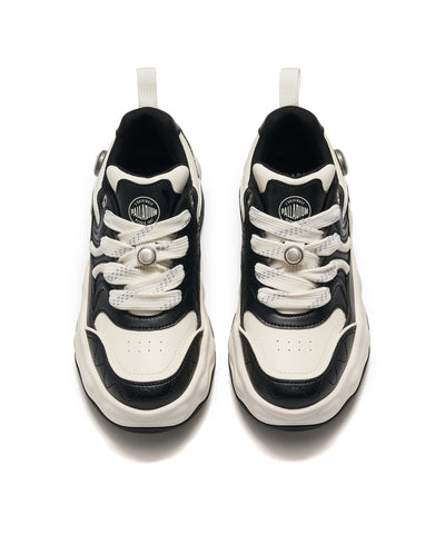 04845-009-M | MEN'S PALLAPEARL CHUNKY SNEAKERS | BK/WT/WT