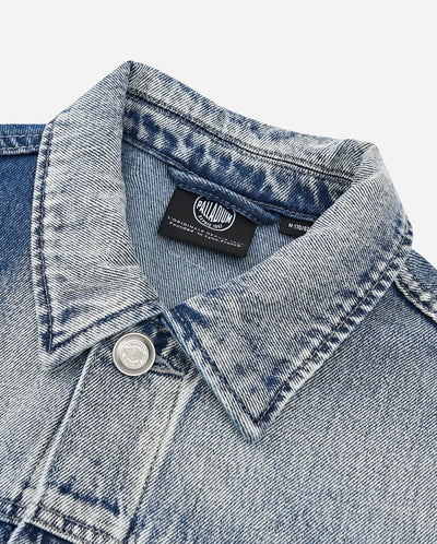 1010348-454 | MEN'S IRIS LOGO LOOSE FIT DENIM JACKET | INSIGNIA BLUE