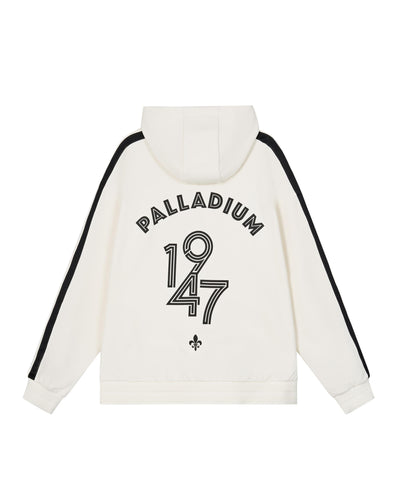 1010449-262 | MEN'S VINTAGE SIDE TAPED LOOSE FIT COTTON HOODIE | MARSHMALLOW