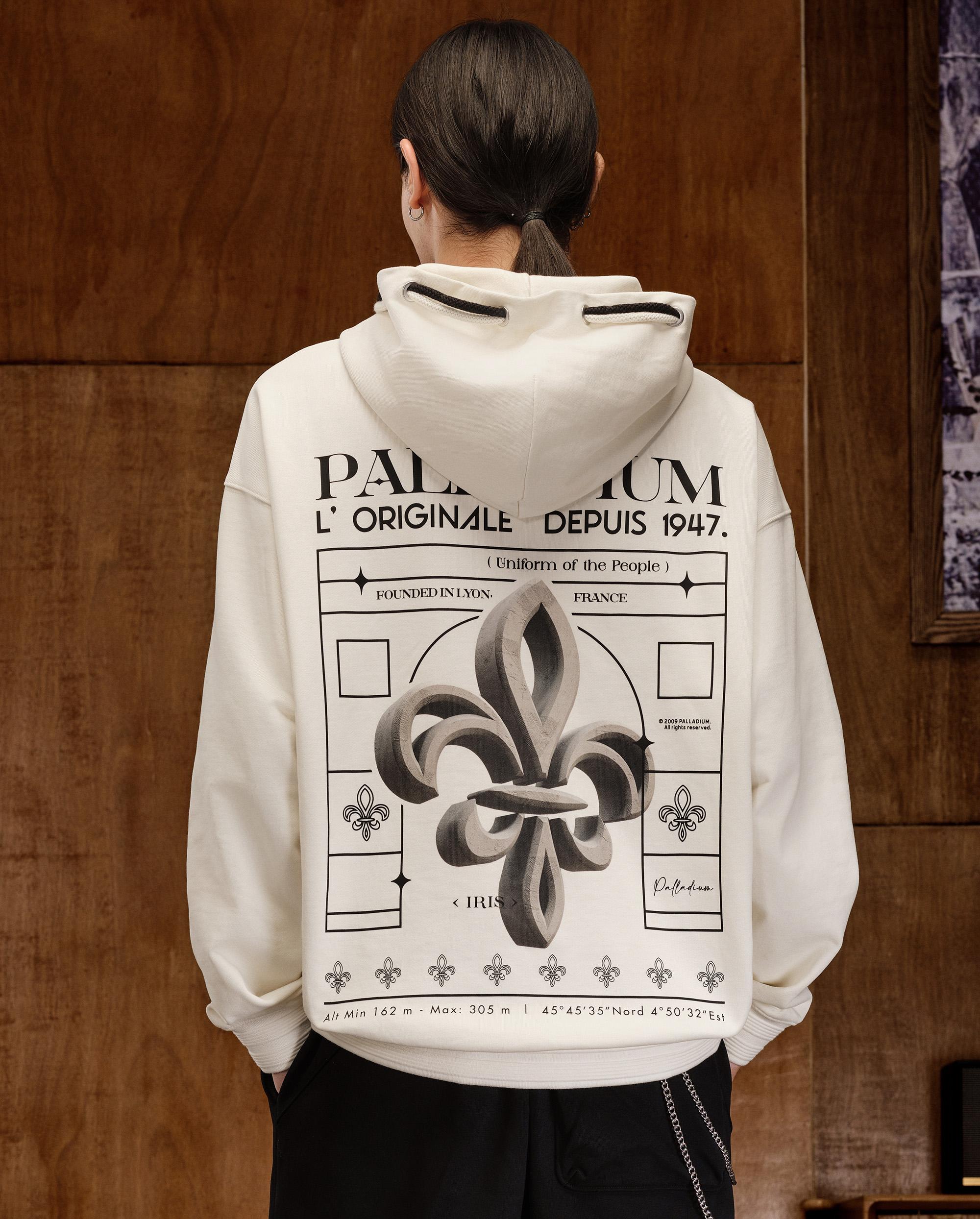 1010502-232 | MEN'S PALLADIUM LOGO LOOSE FIT HOODIE | VANILLA ICE
