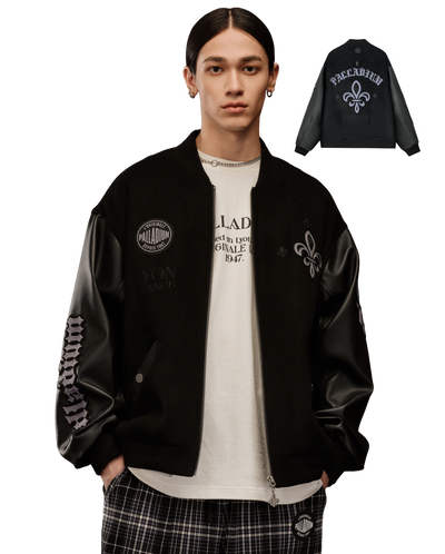 1010609-032 | MEN'S PALLADIUM LOGO COLOR BLOCKS VARSITY JACKET | TAP SHOE
