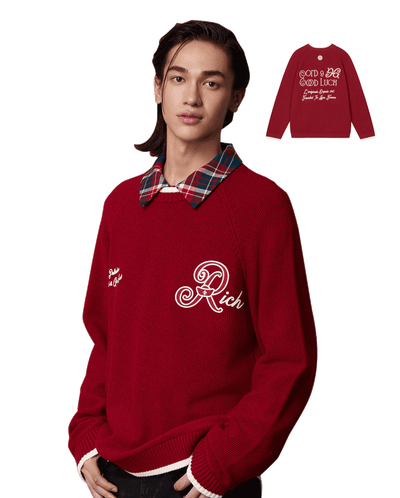 1011267-611 | MEN'S RICH LOGO SWEATER | SUN-DRIED TOMATO