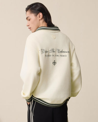 1011287-232 | MEN'S TENNIS CLUB HALF-ZIP POLO SWEATSHIRT | VANILLA ICE