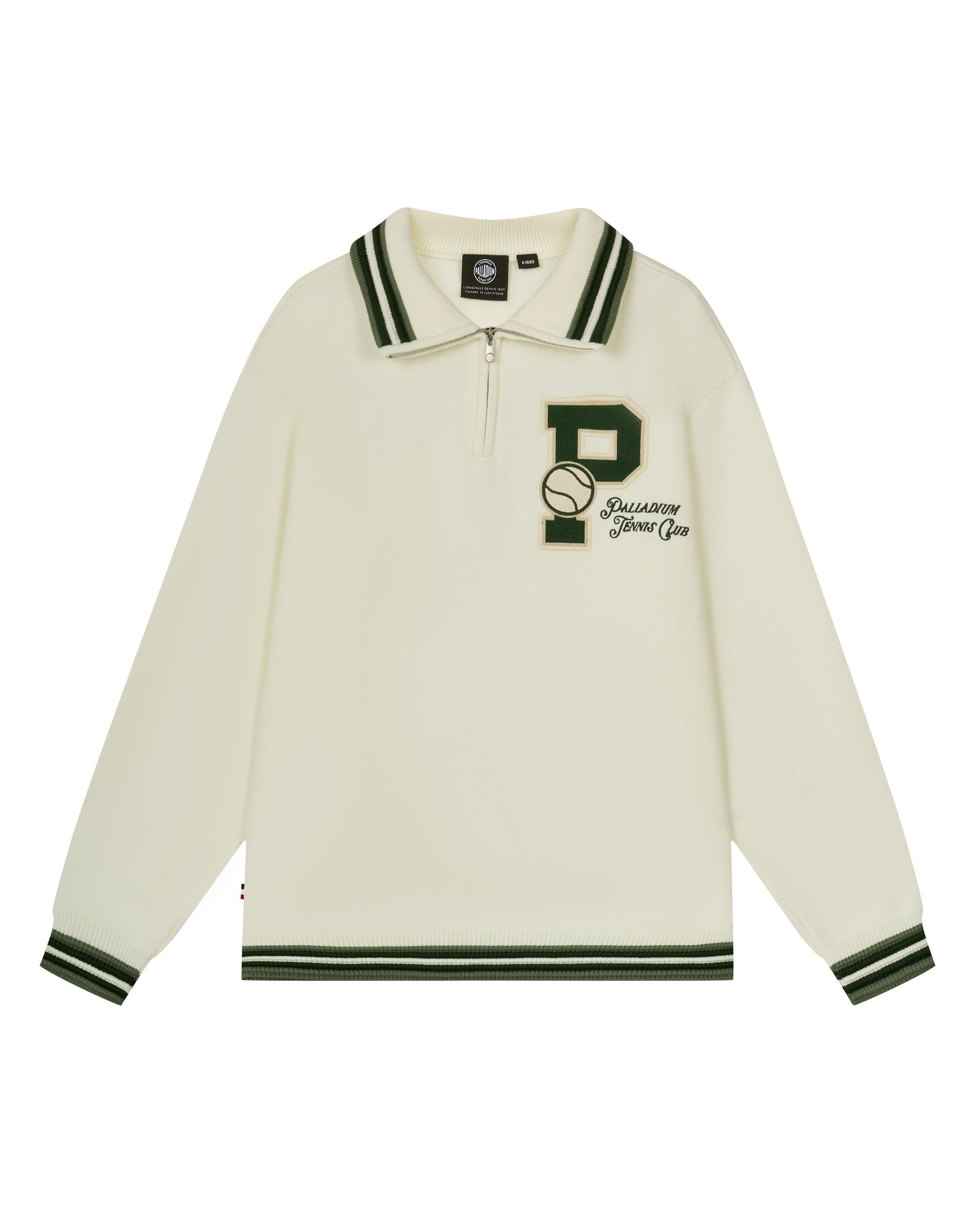 1011287-232 | MEN'S TENNIS CLUB HALF-ZIP POLO SWEATSHIRT | VANILLA ICE