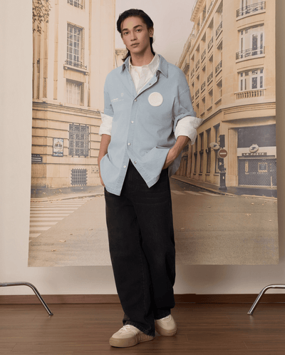 1011295-423 | MEN'S PALLADIUM LOGO LONG SLEEVES SHIRT | CELESTIAL BLUE