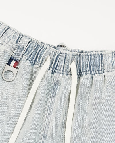 1011309-441 | MEN'S IRIS LOGO LOOSE FIT DENIM SHORTS | SKYWRITING