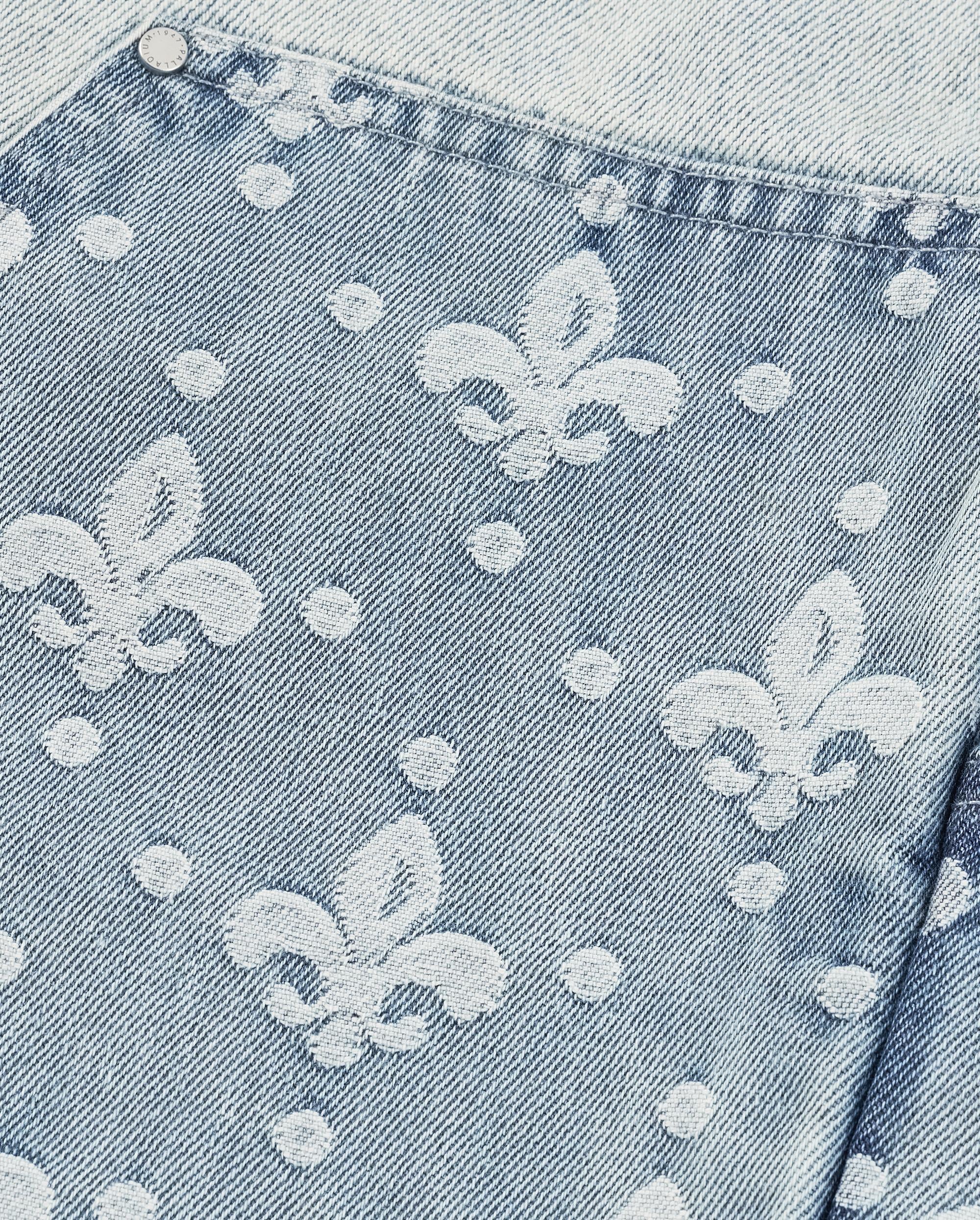 1011309-441 | MEN'S IRIS LOGO LOOSE FIT DENIM SHORTS | SKYWRITING