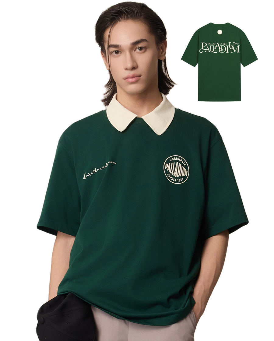 1011346-375 | MEN'S PALLADIUM LOGO LOOSE FIT T-SHIRT | BLACKISH GRN