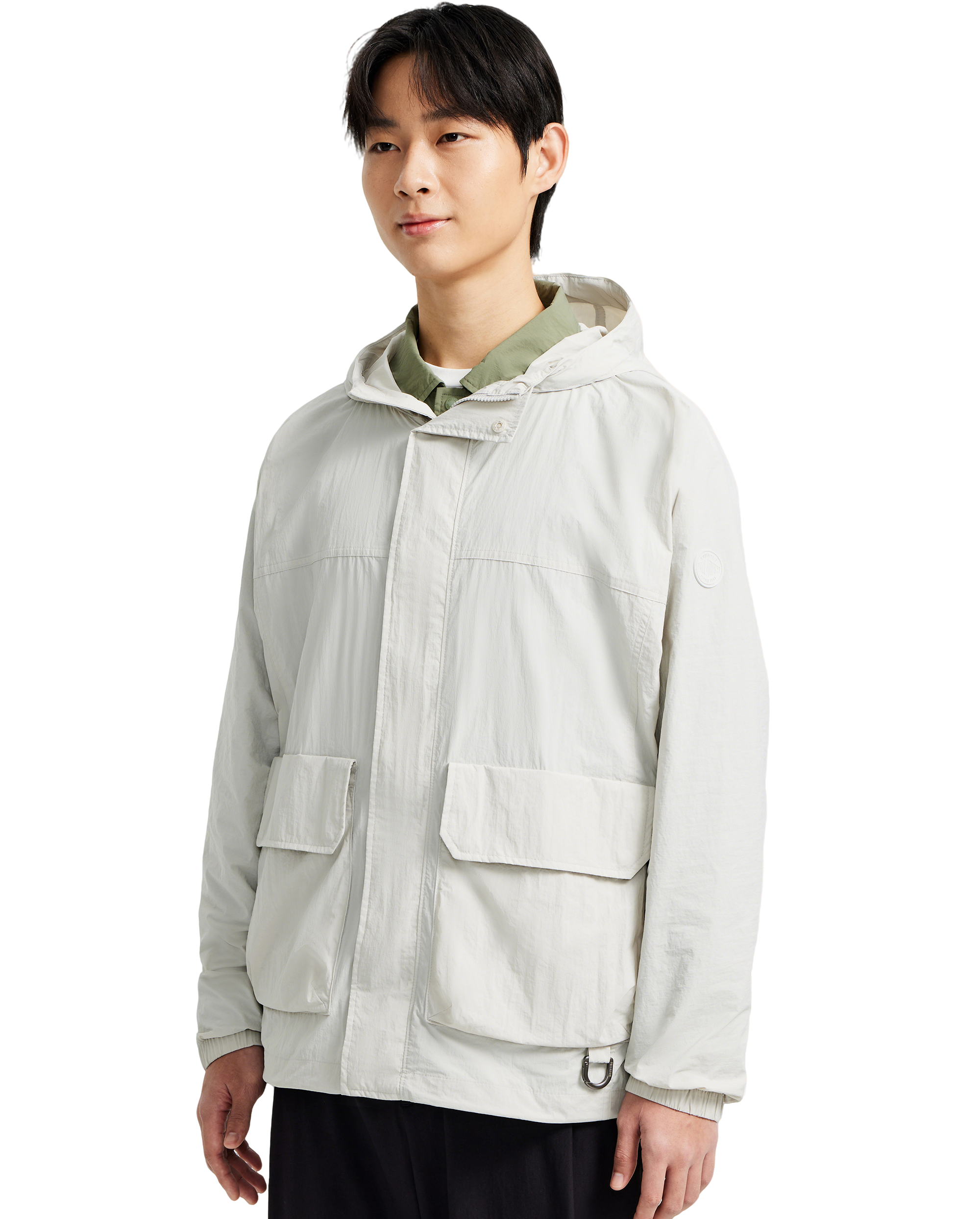 1011528-090 | MEN'S CARGO HOODED JACKET | GLACIER GREY