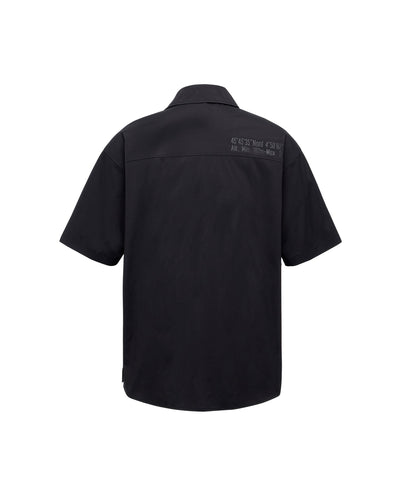 1011531-008 | MEN'S DROPPED SHOULDERS SHORT SLEEVES SHIRT | BLACK