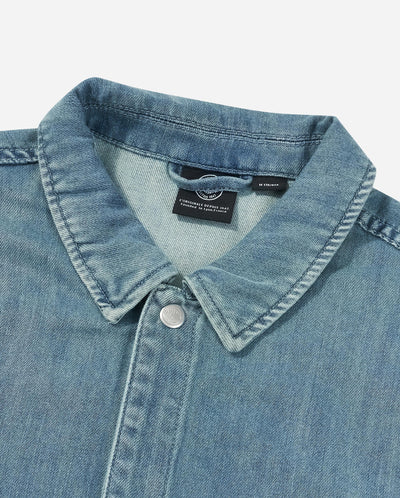 1011885-424 | MEN'S IRIS LOGO LOOSE FIT LONG SLEEVES SHIRT | BLUE SHADOW