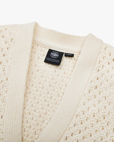 1011891-244 | MEN'S PALLADIUM LOGO V-NECK CARDIGAN | WHITECAP GRAY