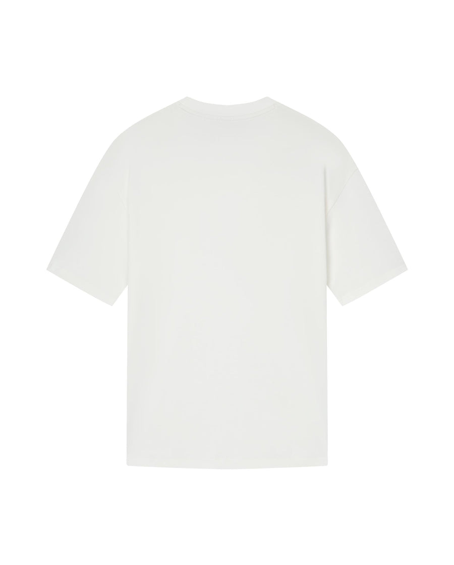 1011898-262 | MEN'S IRIS LOGO LOOSE FIT SIDE STRIPED T-SHIRT | MARSHMALLOW