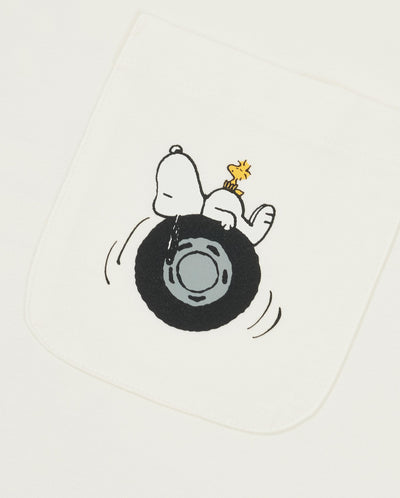 1012432-262 | PALLADIUM X SNOOPY LOGO LOOSE FIT COTTON T-SHIRT | MARSHMALLOW