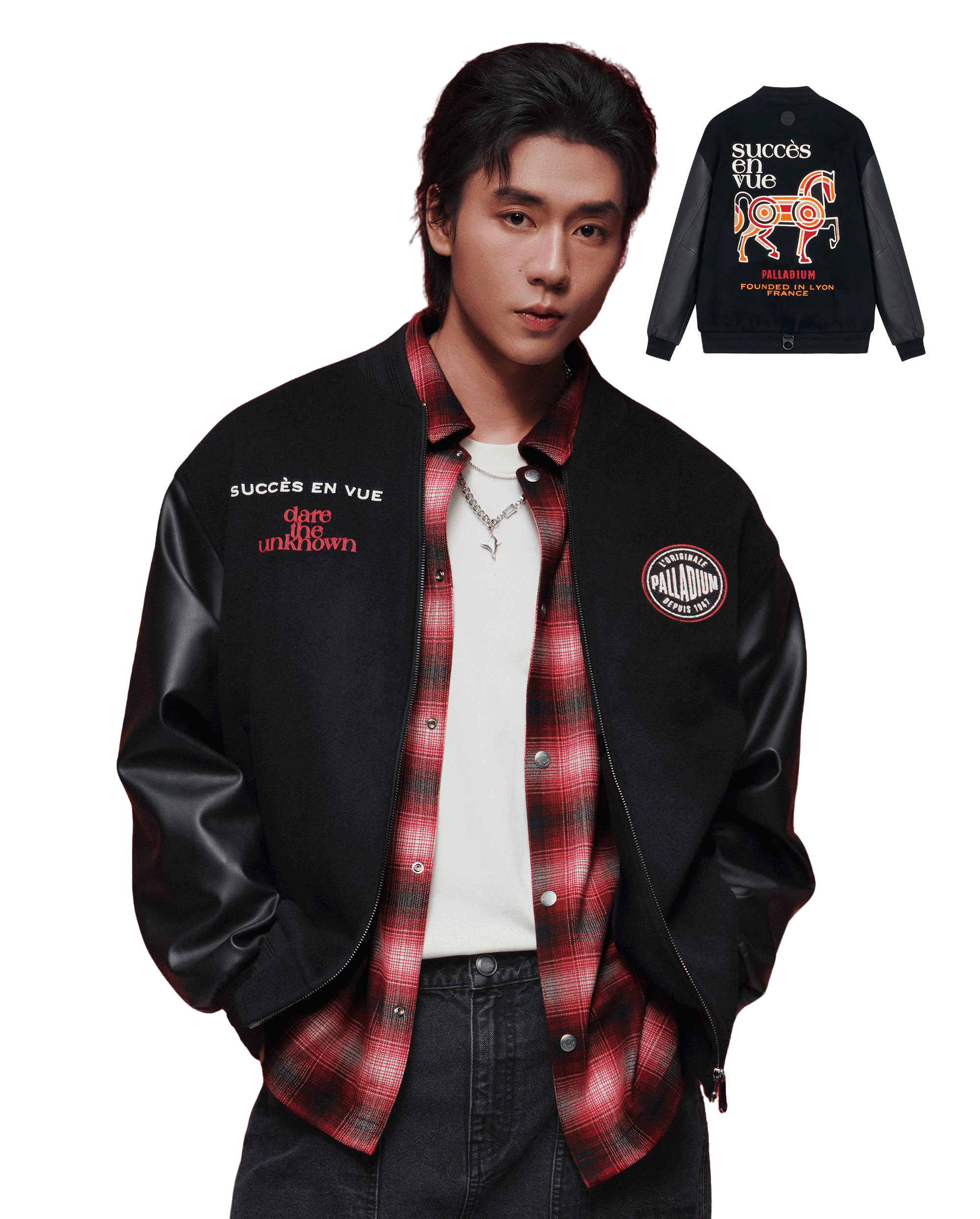 1012776-032 | MEN'S CNY THEME LOGO OVERSIZE WOOL-BLEND JACKET | TAP SHOE