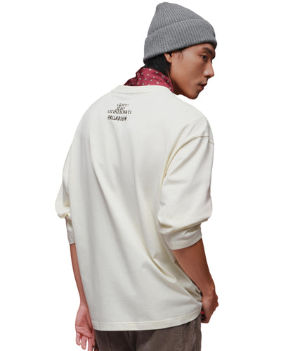 1012781-232 | MEN'S CNY PRINTED LOOSE FIT LONG SLEEVES T-SHIRT | VANILLA ICE