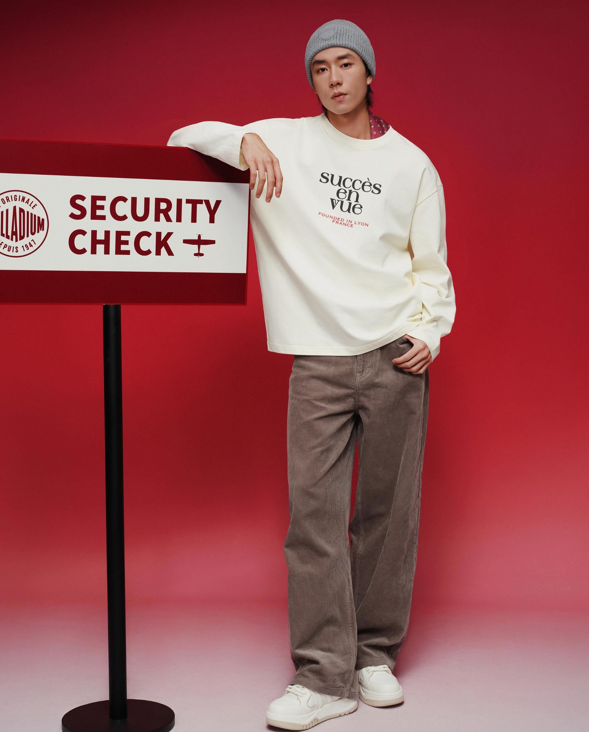 1012781-232 | MEN'S CNY PRINTED LOOSE FIT LONG SLEEVES T-SHIRT | VANILLA ICE