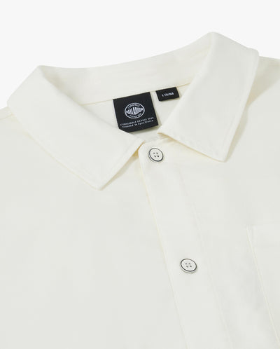 1012796-262 | MEN'S LOGO LOOSE FIT LONG SLEEVES COTTON SHIRT | MARSHMALLOW