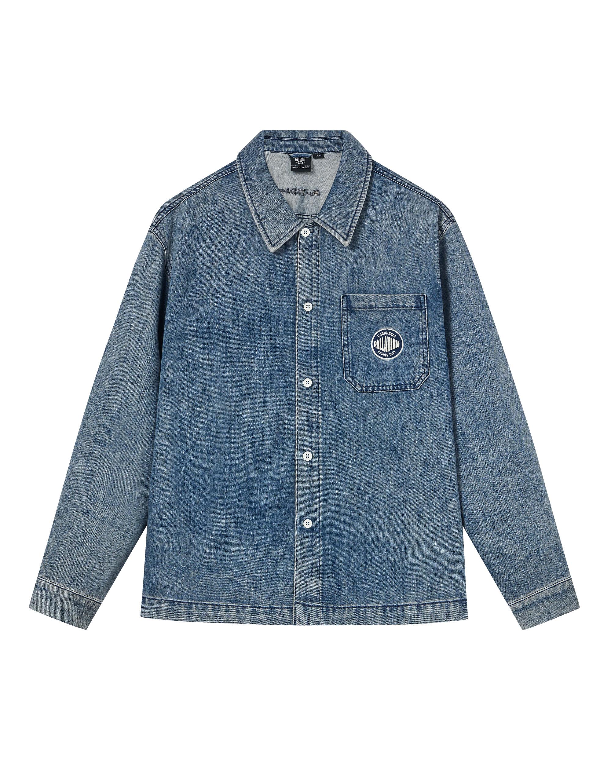 1012797-405 | MEN'S LOGO LOOSE FIT LONG SLEEVES DENIM SHIRT | GLACIER LAKE