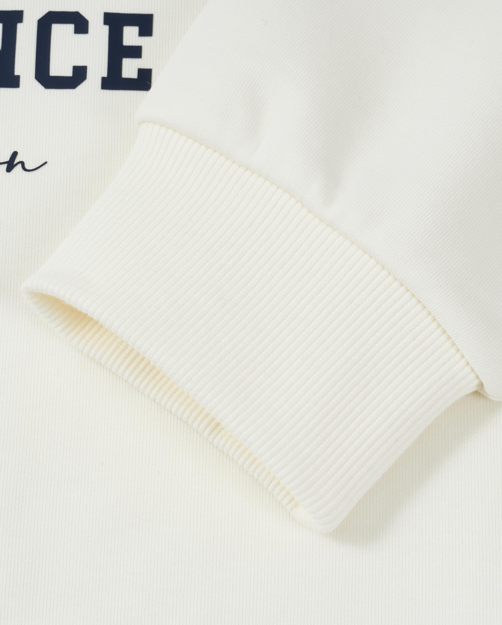 1012801-262 | MEN'S VOYAGE THEME DROPPED SHOULDERS SWEATSHIRT | MARSHMALLOW