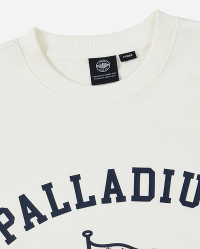 1012801-262 | MEN'S VOYAGE THEME DROPPED SHOULDERS SWEATSHIRT | MARSHMALLOW