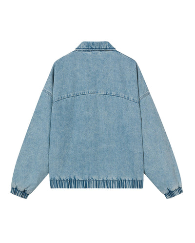 1012810-489 | MEN'S LOGO LOOSE FIT WASHED DENIM JACKET | ARCTIC ICE