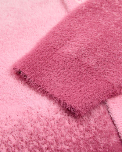 1012930-544 | MEN'S IRIS LOGO GRADIENT COLOR HOODED CARDIGAN | PINK
