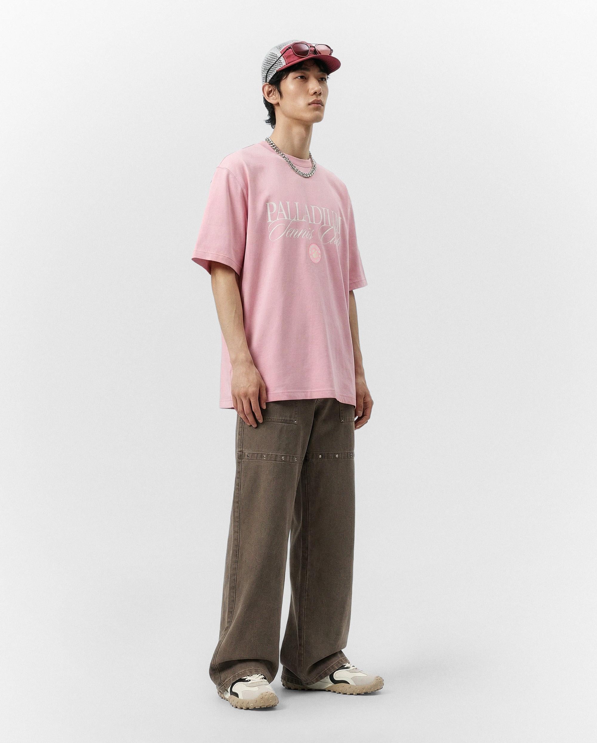 1012994-697 | MEN'S VINTAGE PALLADIUM TENNIS CLUB COTTON T-SHIRT | CORAL BLUSH