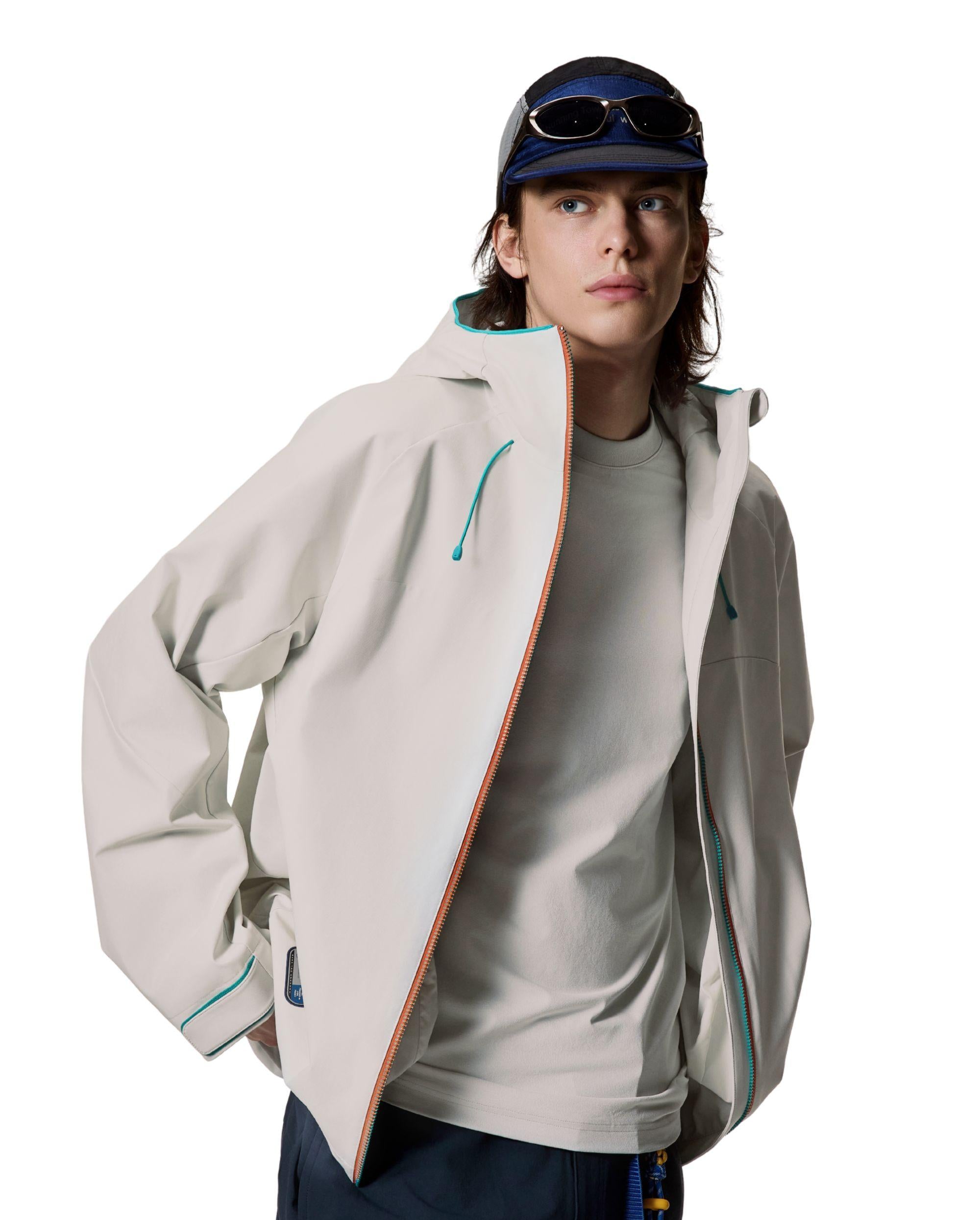 1013553-149 | MEN'S LOOSE FIT WATER REPELLENT WINDPROOFS JACKET | DAWM BU/GY