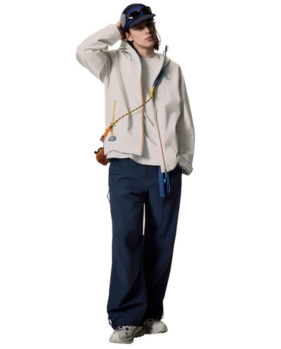 1013553-149 | MEN'S LOOSE FIT WATER REPELLENT WINDPROOFS JACKET | DAWM BU/GY