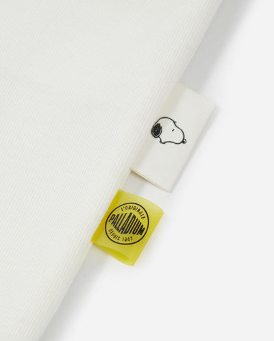 1013578-262 | PALLADIUM X SNOOPY LOGO LOOSE FIT COTTON T-SHIRT | MARSHMALLOW