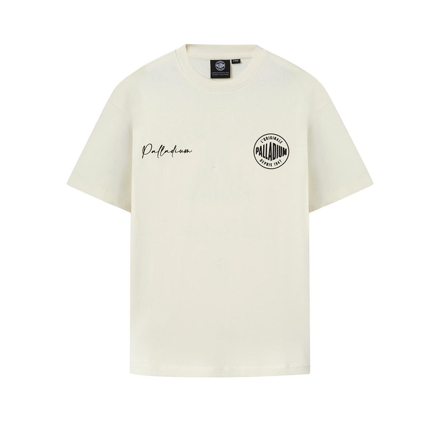 109647-262 | MEN'S VINTAGE PALLADIUM LOGO LOOSE FIT COTTON T-SH | MARSHMALLOW