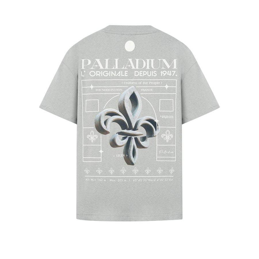 109648-031 | MEN'S VINTAGE PALLADIUM LOGO LOOSE FIT COTTON T-SH | FLINT GRAY
