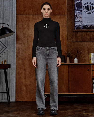 1910513-032 | WOMEN'S IRIS LOGO SLIM-FIT LONG SLEEVES T-SHIRT | TAP SHOE