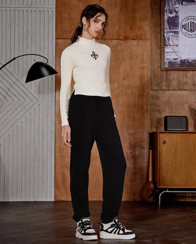 1910513-262 | WOMEN'S IRIS LOGO SLIM-FIT LONG SLEEVES T-SHIRT | MARSHMALLOW