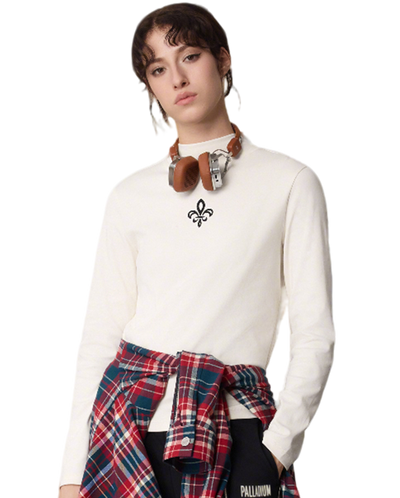 1911377-262 | WOMEN'S IRIS LOGO LONG SLEEVES T-SHIRT | MARSHMALLOW