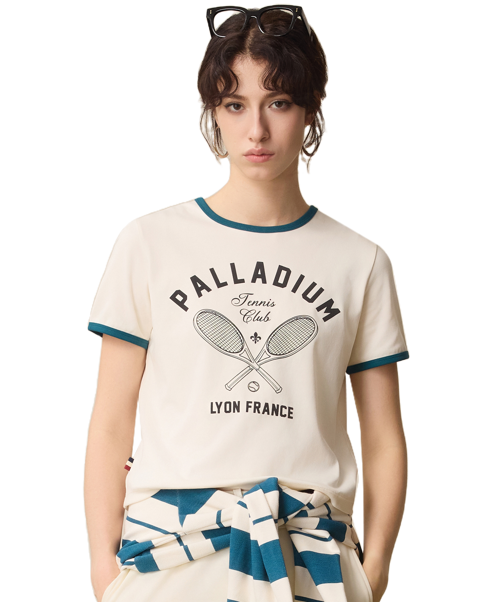 1911390-262 | WOMEN'S TENNIS CLUB LOGO LOOSE FIT T-SHIRT | MARSHMALLOW