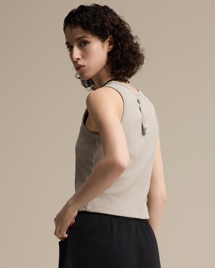 1911398-031 | WOMEN'S IRIS LOGO TANK TOP | FLINT GRAY
