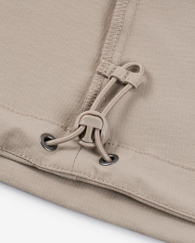 1911403-050 | WOMEN'S LOGO HALF-ZIP LOOSE FIT HOODED DRESS | MOON ROCK