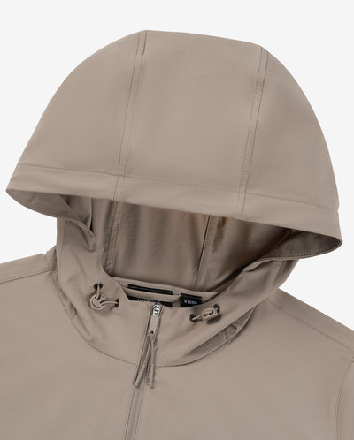 1911403-050 | WOMEN'S LOGO HALF-ZIP LOOSE FIT HOODED DRESS | MOON ROCK