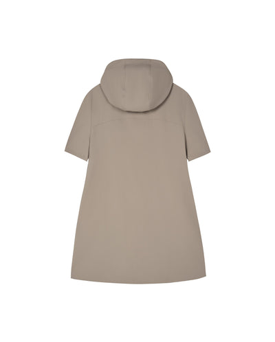 1911403-050 | WOMEN'S LOGO HALF-ZIP LOOSE FIT HOODED DRESS | MOON ROCK