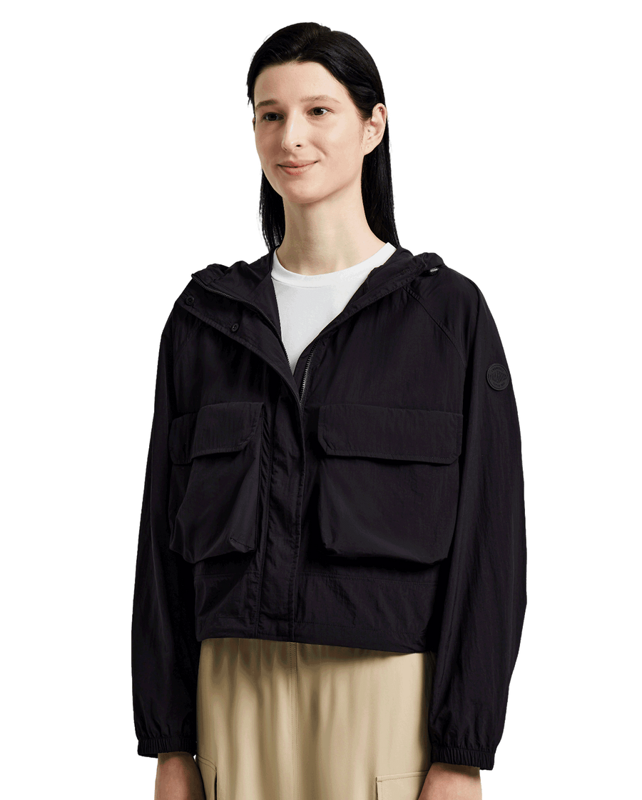1911536-008 | WOMEN'S CARGO HOODED JACKET | BLACK