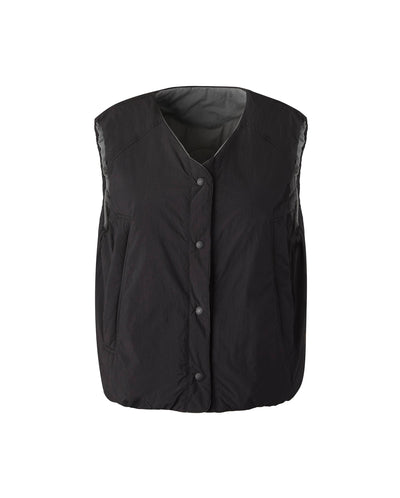 1911713-008 | WATER REPELLENT REVERSIBLE PADDED VEST JACKET | BLACK