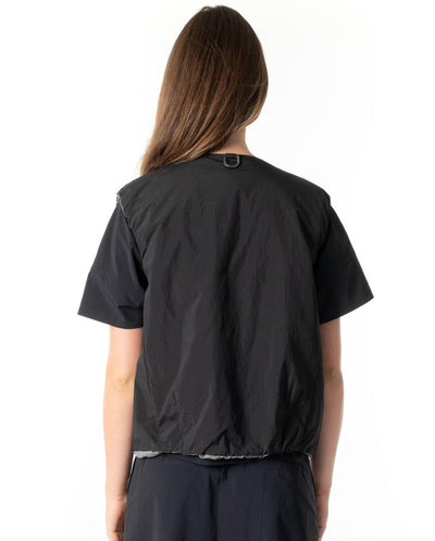 1911713-008 | WATER REPELLENT REVERSIBLE PADDED VEST JACKET | BLACK