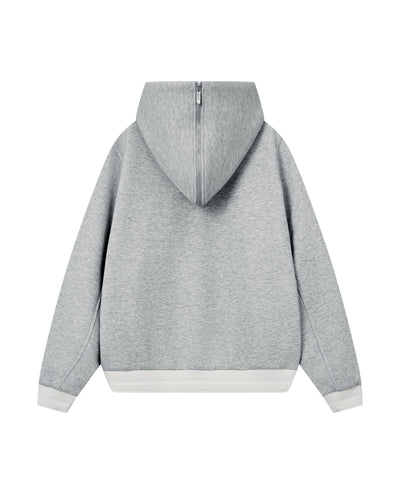 1911947-081 | WOMEN'S LOGO LOOSE FIT SAILOR COLLAR HOODED JACKET | GREY