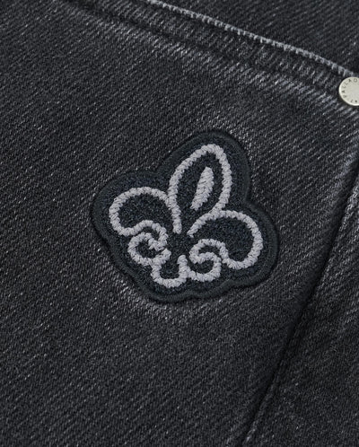 1911957-032 | WOMEN'S IRIS LOGO WIDED-LEG LIGHT WASH JEANS | TAP SHOE