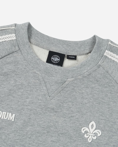 1911993-081 | WOMEN'S PALLADIUM IRIS LOGO SIDE TAPED COTTON SWEA | GY BN13