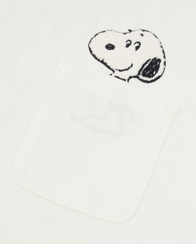 1912436-262 | PALLADIUM X SNOOPY WOMEN'S LOGO COTTON T-SHIRT | MARSHMALLOW