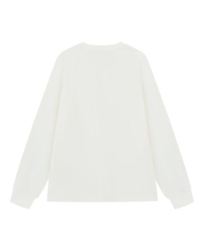 1912668-262 | WOMEN'S IRIS LOGO LOOSE FIT LONG SLEEVES T-SHIRT | MARSHMALLOW